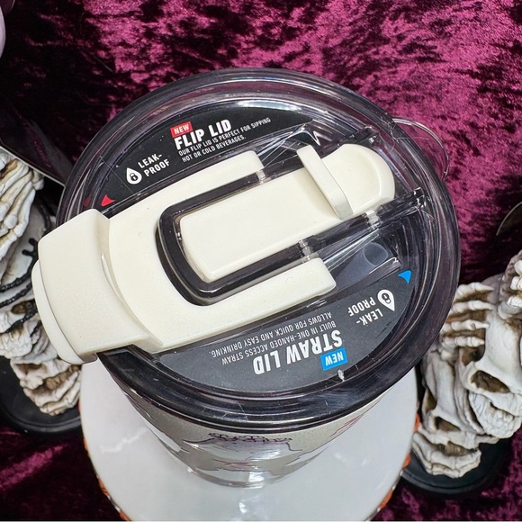 Hydrapeak Halloween Cream Pink Ghost Ribbons Flower Crown Ghosts 32OZ Tumbler - Picture 8 of 12